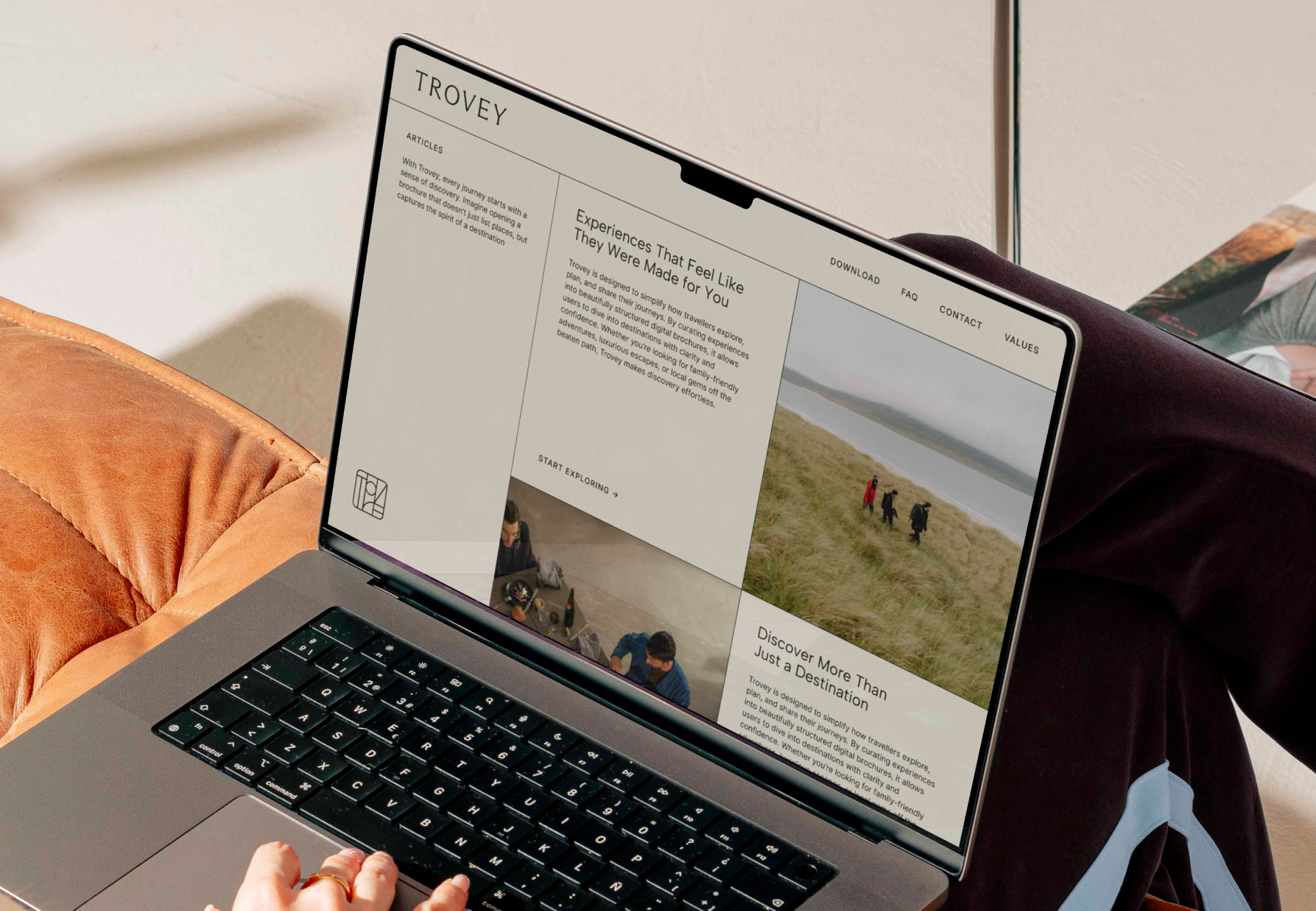 Designing a digital brochure in Trovey Studio