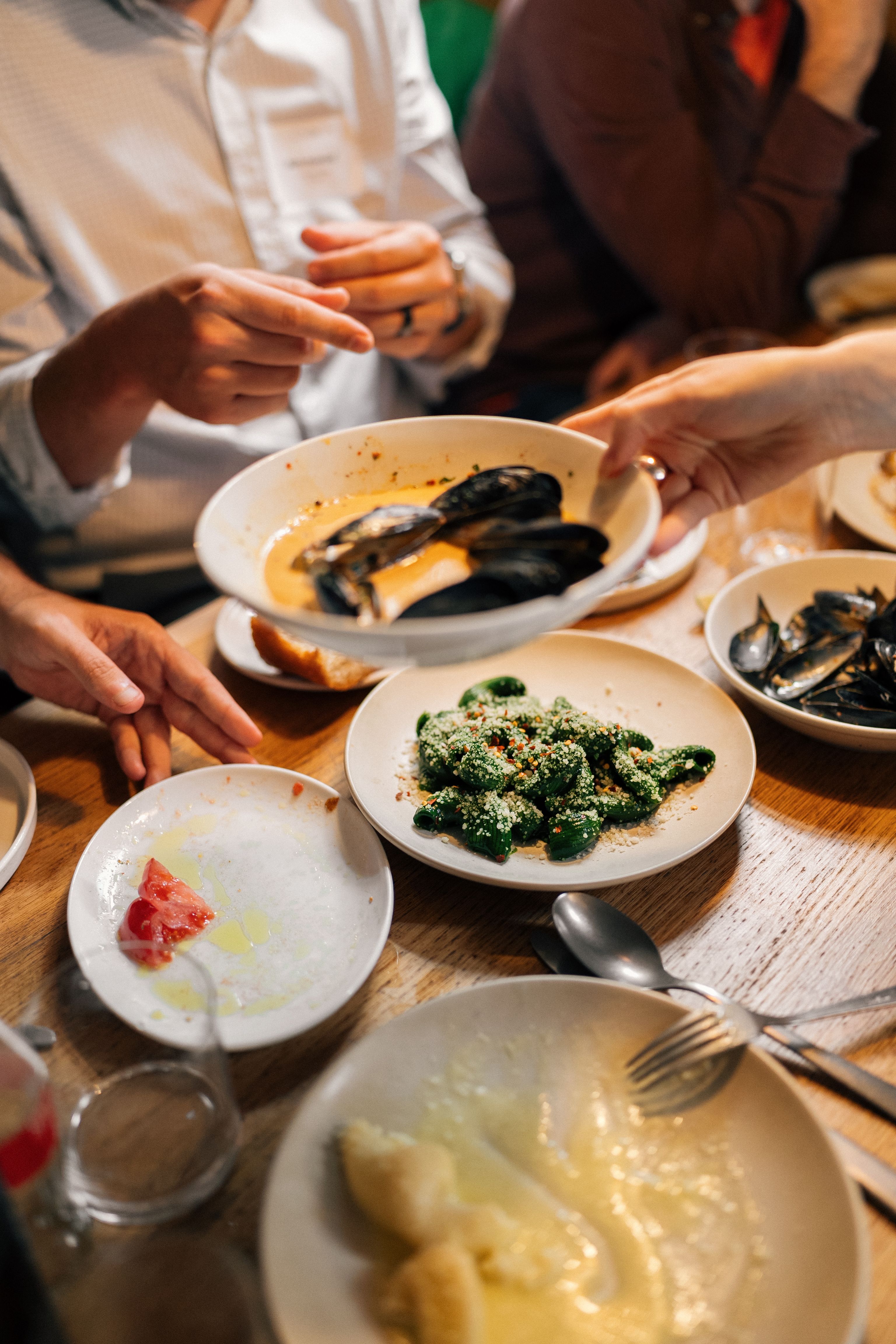 A shared table of local food