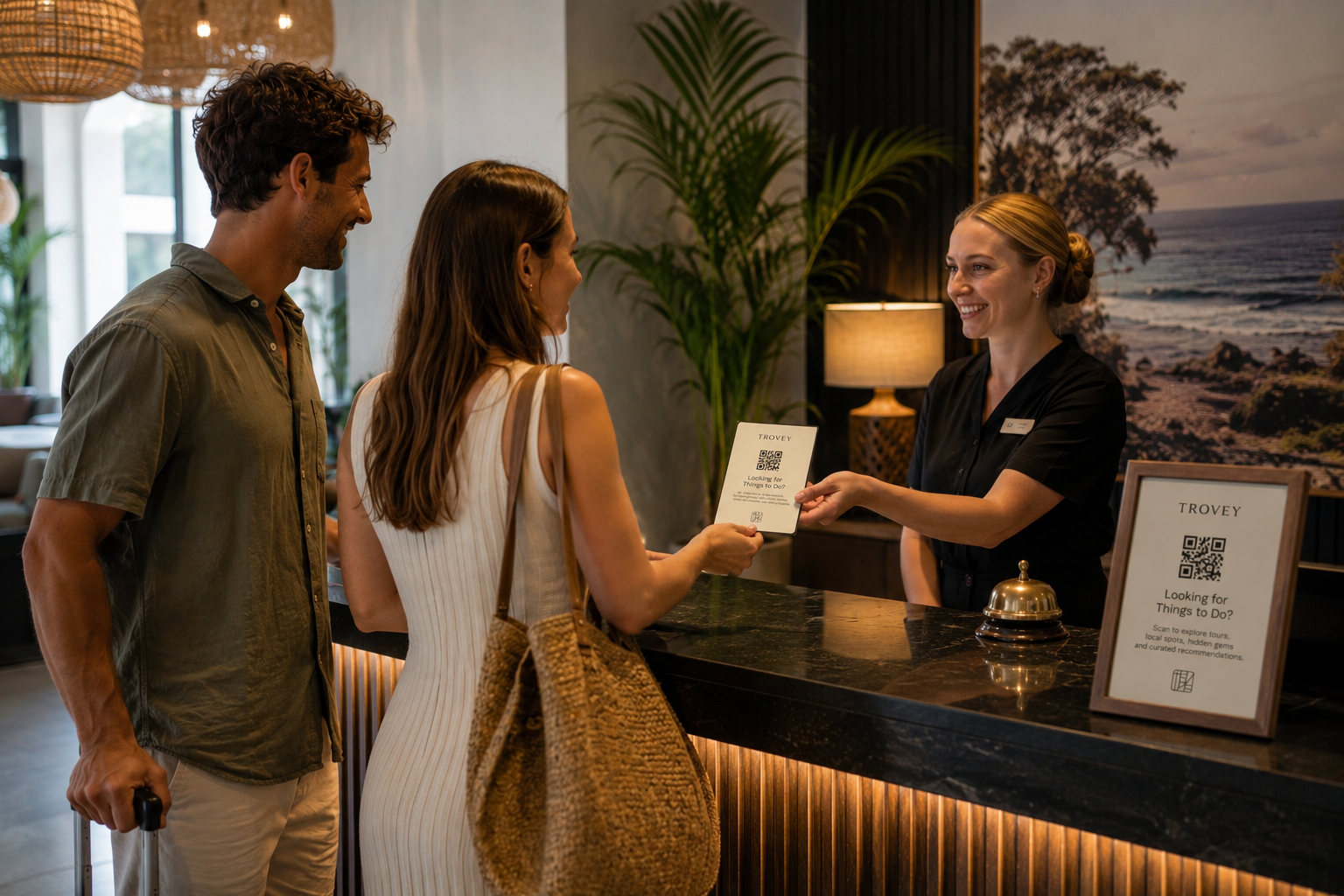 A guest browsing the local destination guide